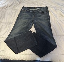 7 for All Mankind Women's Blue Jeans, Dark Wash Sz 31, Mid-Rise Bootcut Stretch