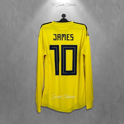 COLOMBIA 2018 HOME MATCH SHIRT LONG SLEEVE JAMES RODRIGUEZ PLAYER