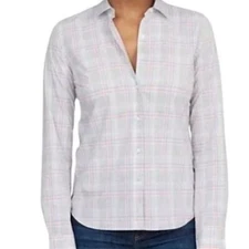 NWT UNTUCKit CHASSELES 100% COTTON STRIPED BUTTON FRONT SHIRT SIZE 14