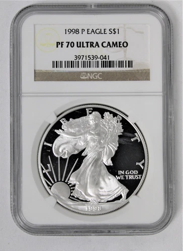 1998-P  Proof Silver American Eagle NGC PF 70 Ultra Cameo!!