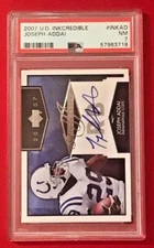 JOSEPH ADDAI Auto 2007 Upper Deck Inkcredible #INKAD PSA 7 NM