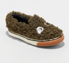 NWT Cat  Jack Geraldo Sherpa Green Fuzzy Monster Slip On Sneakers