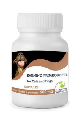 Evening Primrose Oil 500mg for Cats and Dogs Pets 30 Capsules British Quality