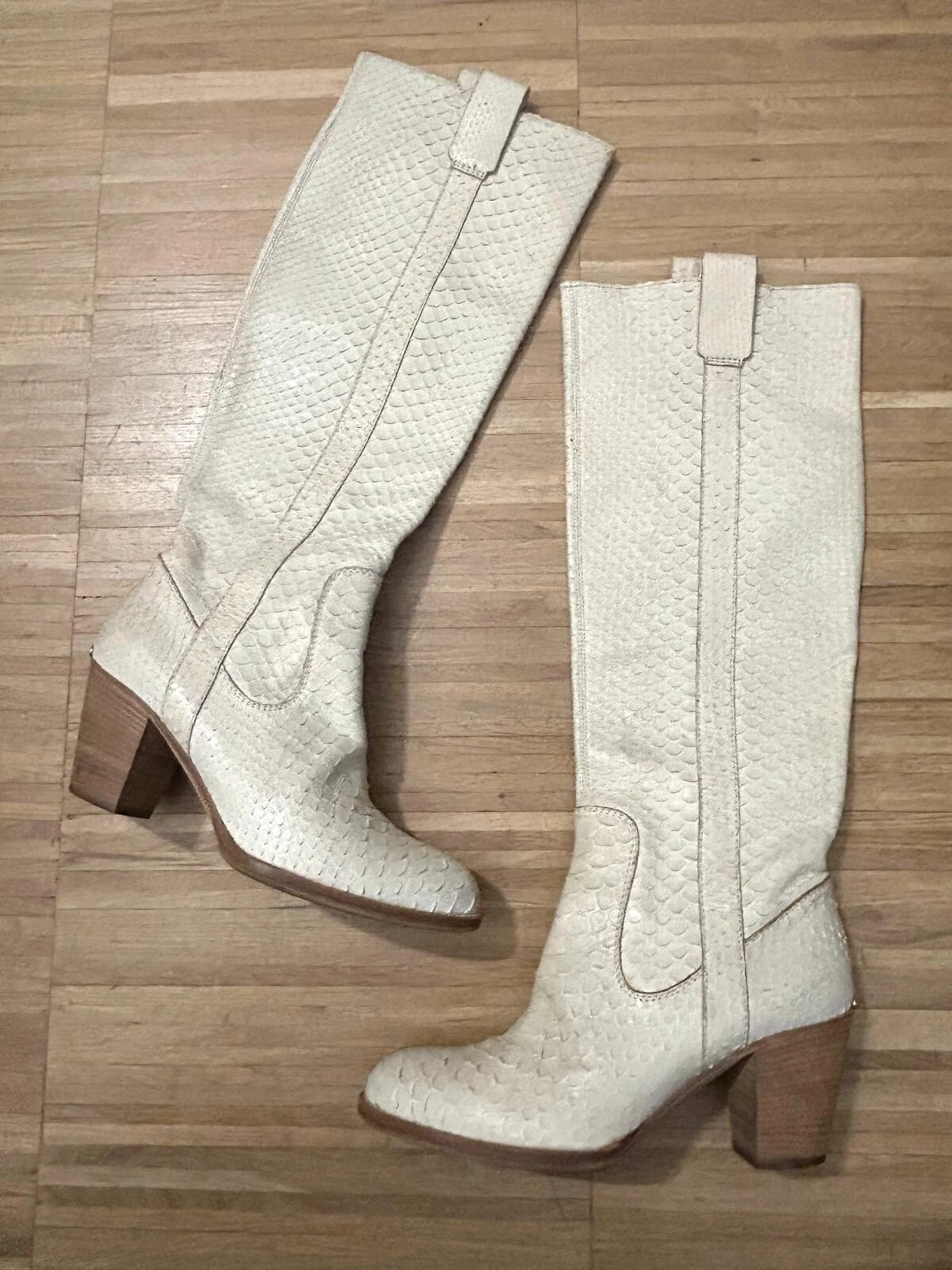 Bottes blanches Dior Python