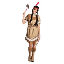 Indianer Kostüm Damen beige Indianerin Faschingskostüm Verkleidung Wilder Westen