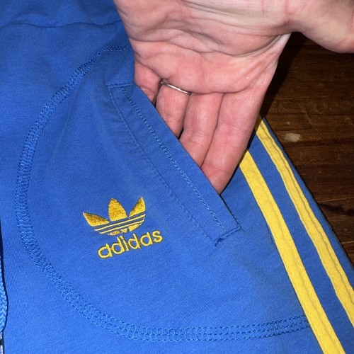 Girls Adidas Track Suit Sz M Blue And Yellow - Picture 9 of 11