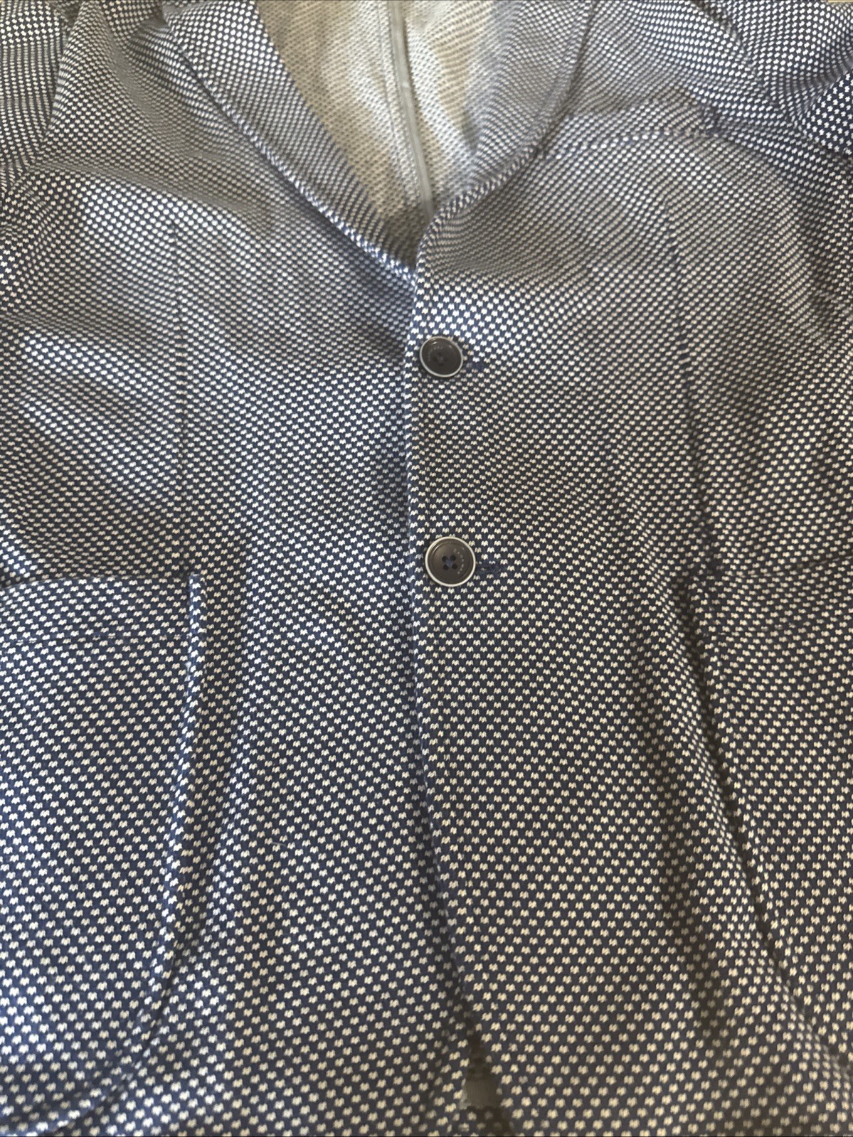 Zara Man Blue/White 2 Button Modern Sport Blazer Men's 44 thumbnail 9