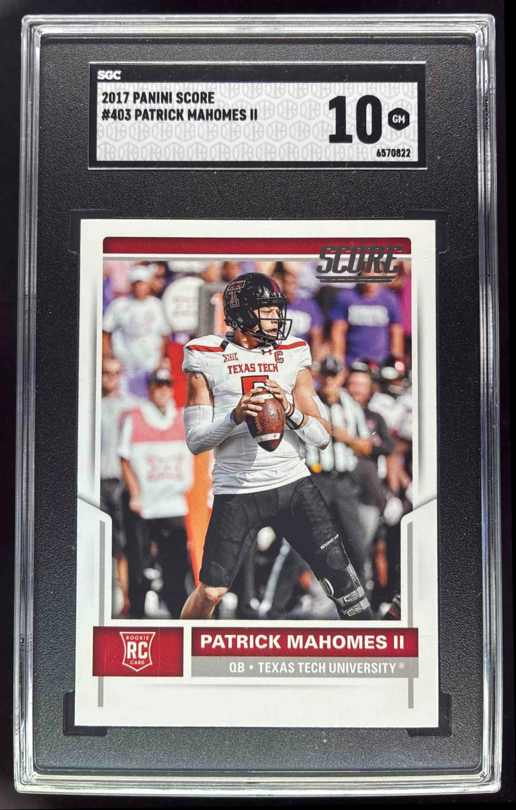 2017 Panini Score #403 Patrick Mahomes II RC SGC 10