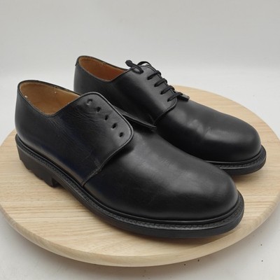J Fenestrier Dario Soft Noir Derby Shoes Mens Size 8.5 Black Leather Dress