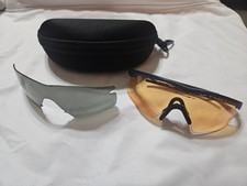 Vintage Oakley M Frame Mumbo Or Strike Vented Orange Gray Lens NOS
