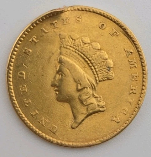 Photo of a 1854-P Gold Dollar from an eBay listing that sold on Jul 15, 2026