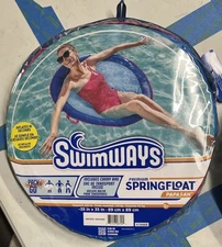 Swimways Spring Float Premium Papasan Pool Lounger Inflates Quick *NEW*