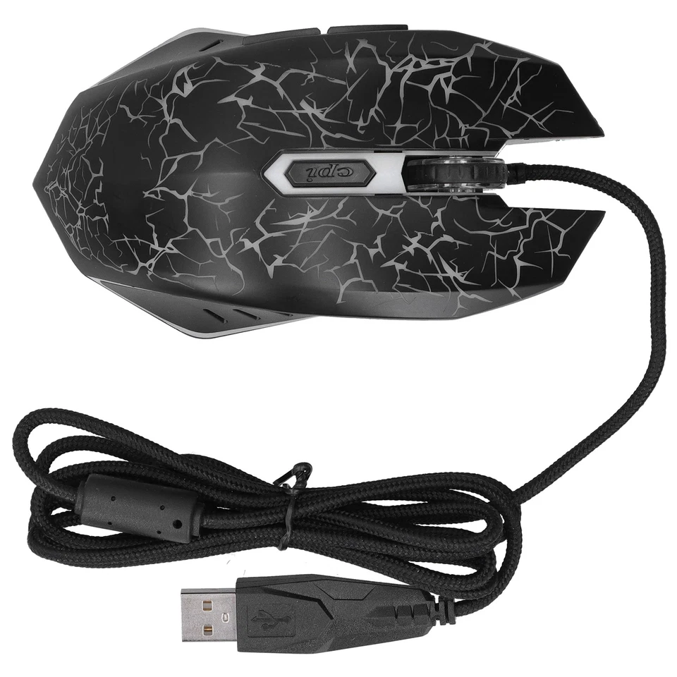 Black Mouse Wired Colorful Glowing Gaming USB Ultra Accuracy Internet Computer A - Image 3 of 4