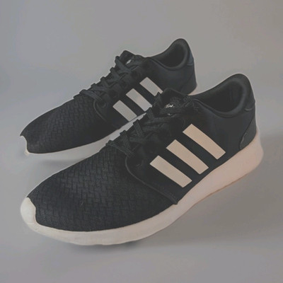 Men's Adidas Cloudfoam Racer QT Core Black & White Size 10