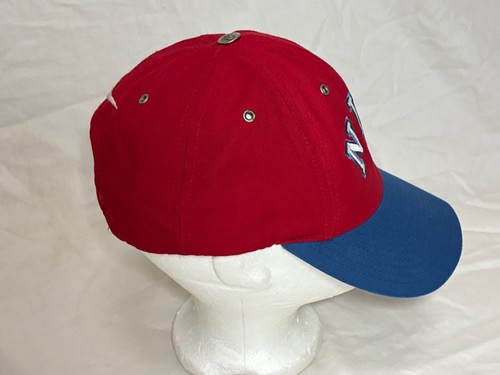 Vintage Nike SnapBack Hat Two-tone Red Blue Cap Embroidered Logo Adjustable - Picture 5 of 10