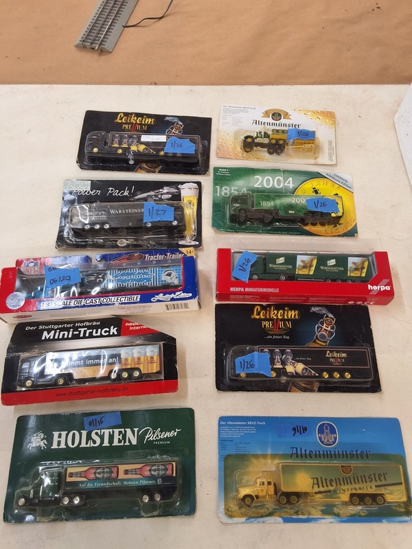 Lot Of 10: Collectable German Beer Trucks