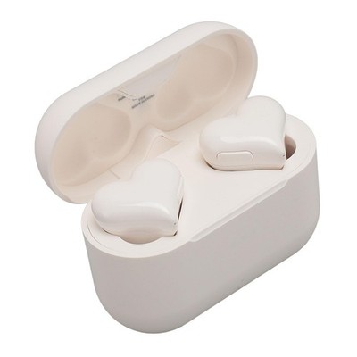 Yunseity Heart Shaped Earbuds, BT 5.3 HiFi Stereo Sound Noise Canceling Earph...