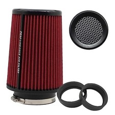 Red Cold Air Intake Filter - 76mm 89mm 101mm - 3 3.5" 4 Inch