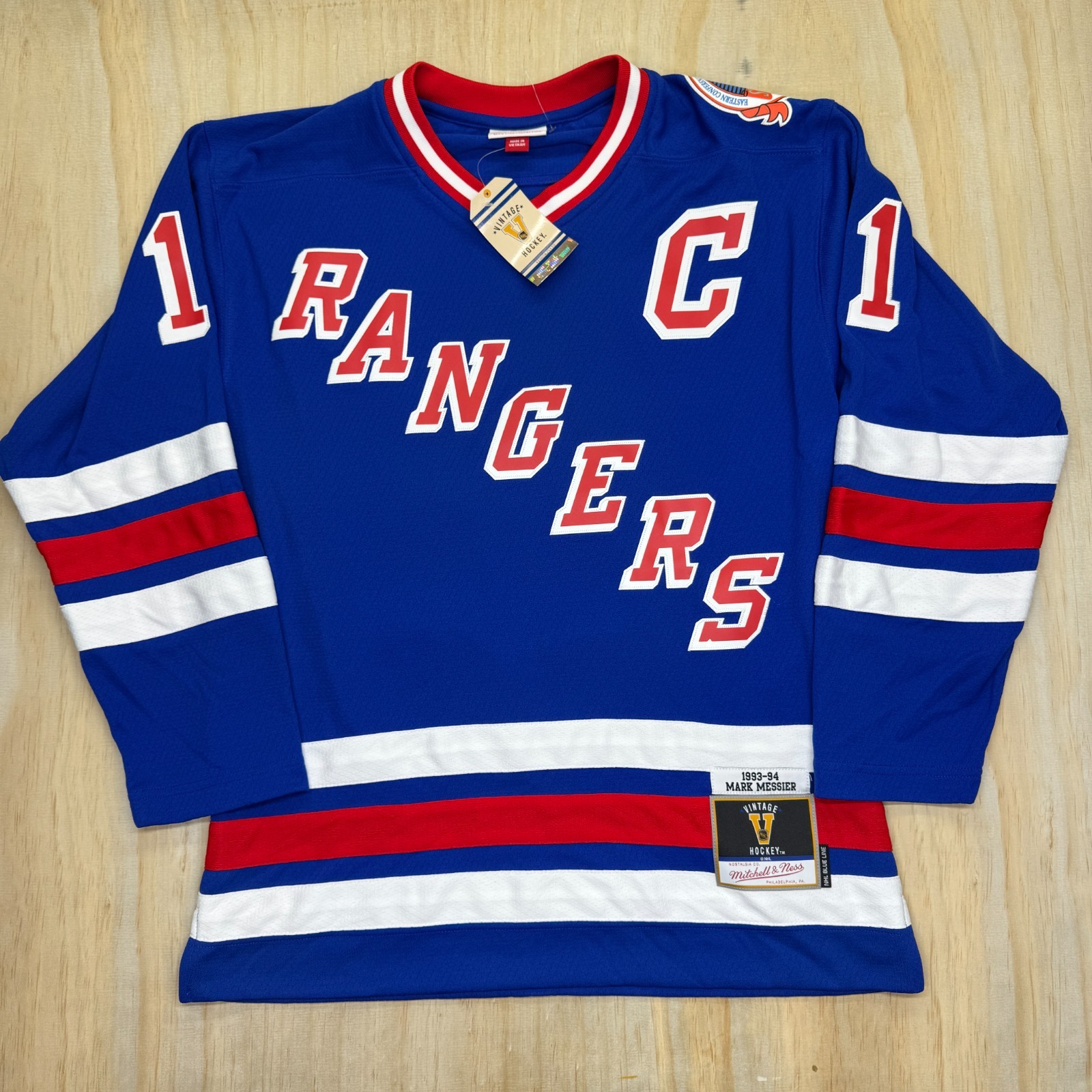Mark Messier  York Rangers Mitchell Ness 199394 Power Play Jersey MD G2U