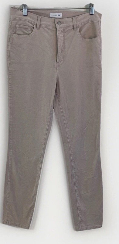 LOFT High Waist Skinny Pants 29/8 Corduroy Modal Soft Stretch Light Tan 32x29
