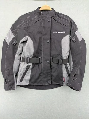 ROAD Damen Motorradjacke Gr XS 34 36 Textiljacke Biker Tourenjacke Schwarz Grau - Bild 1 von 4
