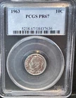 1963 SILVER Roosevelt Dime PCGS PR67