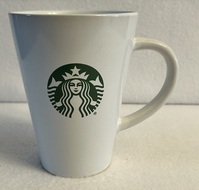 Starbucks Tall 16oz WhiteCoffee Tea Latte Mug Cup GreenMermaid Siren Logo