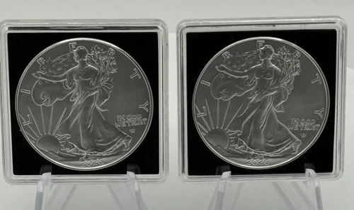 2x 2026 American Silver Eagles – 1 oz Each .999 Fine Silver - 2 Troy Oz Total!