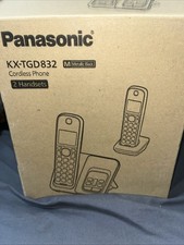 Panasonic KX-TGD832 Cordless 2 Handset Caller ID with Answering Machine, Black