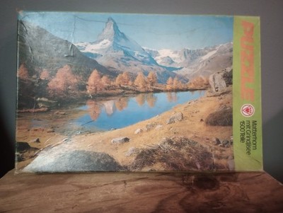 VINTAGE LE CERVIN, MATTERHORN WITH LAKE GRINDI 9 1/2'' X 12'' Puzzle