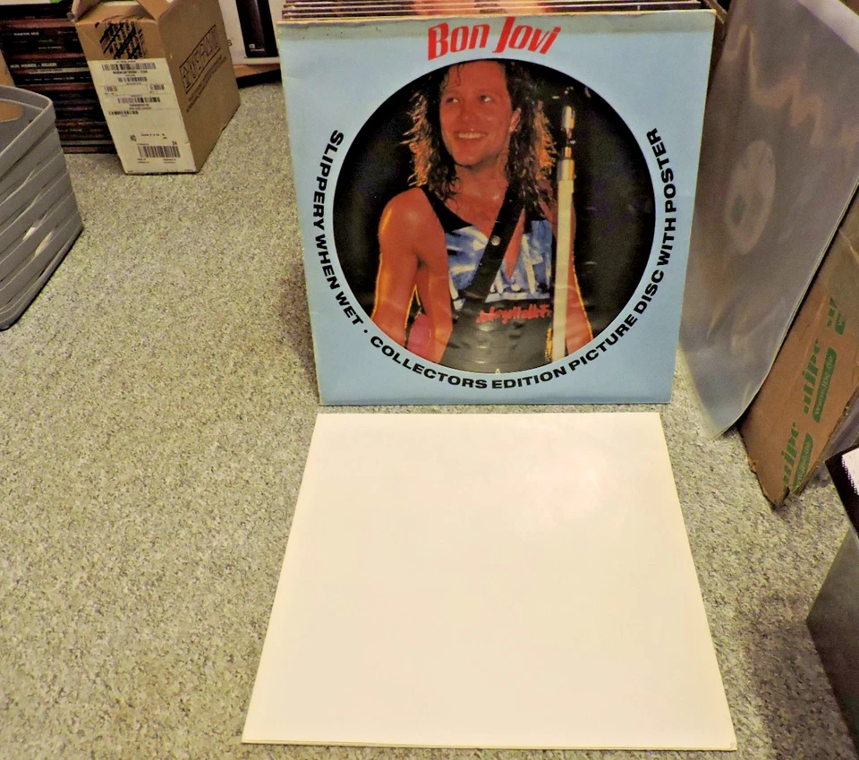 Bon Jovi - Slippery When Wet (UK Picture Disc 1987, Giant Poster, Orig. Sleeve) - Bild 4 von 4