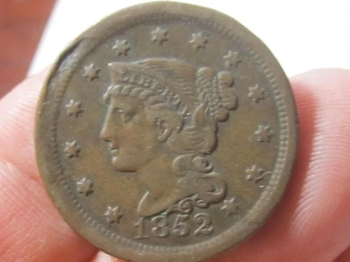 1852 Large Cent — photo from the most recent tracked eBay sale