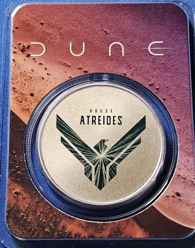 A HOUSE ATREIDES DUNE 2 APMEX 1 oz .999 Fine Silver Round (Colorized)