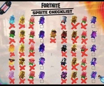 Fortnite Sprite every Sprite in the Game Look List 