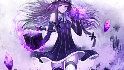 Anime girls touhou patchouli knowledge eyes long hair Custom Gaming Mat Desk