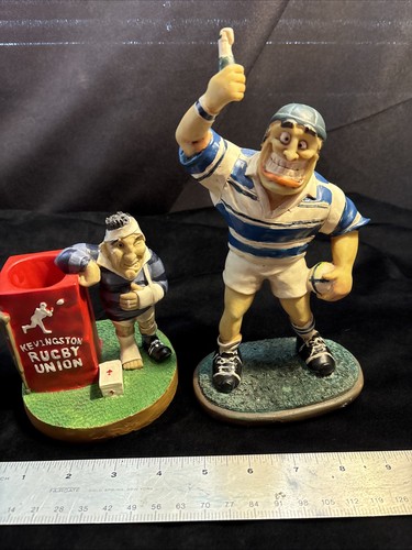 Lot 2 Rugby Players Figures Kevingston Rugby Union Good Condition Freeship!