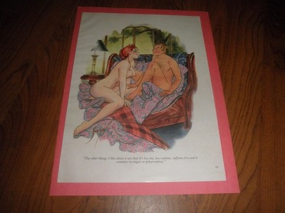 DOUG SNEYD Collectible-Sexy Adult  CARTOON ''HEALTH NUT''- PINUP/PRINT