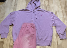 Playboy x PacSun Womens M Hoodie Jogger Sweat Set Purple Pink Faded Wash Bunny