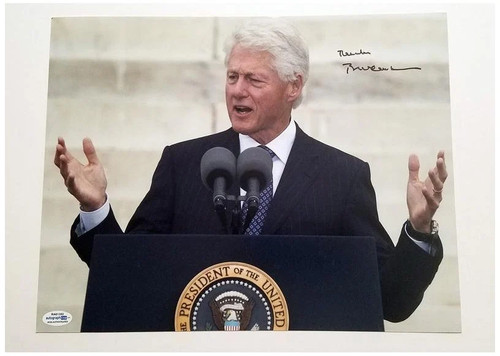 Bill Clinton Signed Autographed 11x14 Photo ACOA ACOA