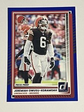 Jeremiah Owusu-Koramoah 2025 Donruss Blue Press Proof #115
