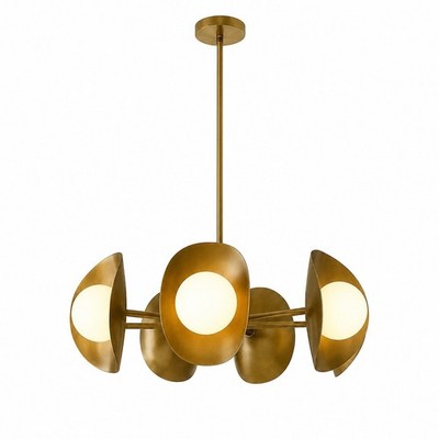 Brass Hanging Pendant Lamp Modern Ceiling Fixture for Dining Room