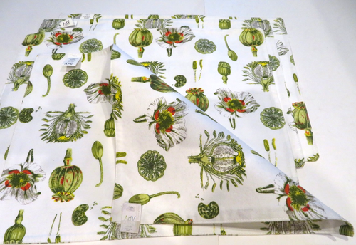 4 Botanical Garden Cotton Canvas Reversible Placemats Accents de Ville 19" x 13" - Picture 3 of 16