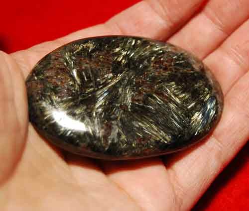 Arfvedsonite Soap-Shaped Palm Stone #15 - Picture 11 of 14