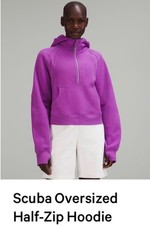 Lululemon Scuba 1/2 Zip oversized Hoodie MONL XS/S RETAIL 118 EUC worn x2