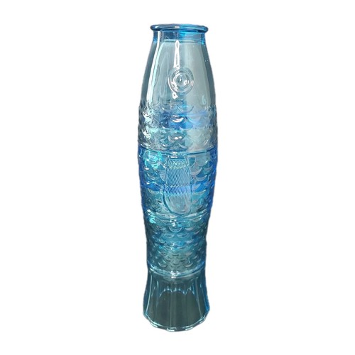 Koi Fish 4-pc Stacking Cups Aqua Blue Japanese Eclectic Beach Maximalist Style
