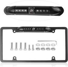 License Plate Backup Camera,Hd Night Vision Reverse Camera with 8 Led,170°Wide A