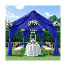 Royal Blue Ceiling Drapes Wedding Arch Drapery 5x30ft 4 Panels Ceiling Drapes...