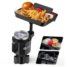 Car Cup Holder Tray, 9.5 Detachable Car Food Tray Table for Eating BLACK