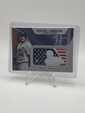 2017 Topps #IDML-MCB MIGUEL CABRERA MLB Logo Independence Day Batter Relic Patch
