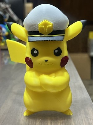 Pokemon Captain Pikachu 3D Printed Display 6 inch